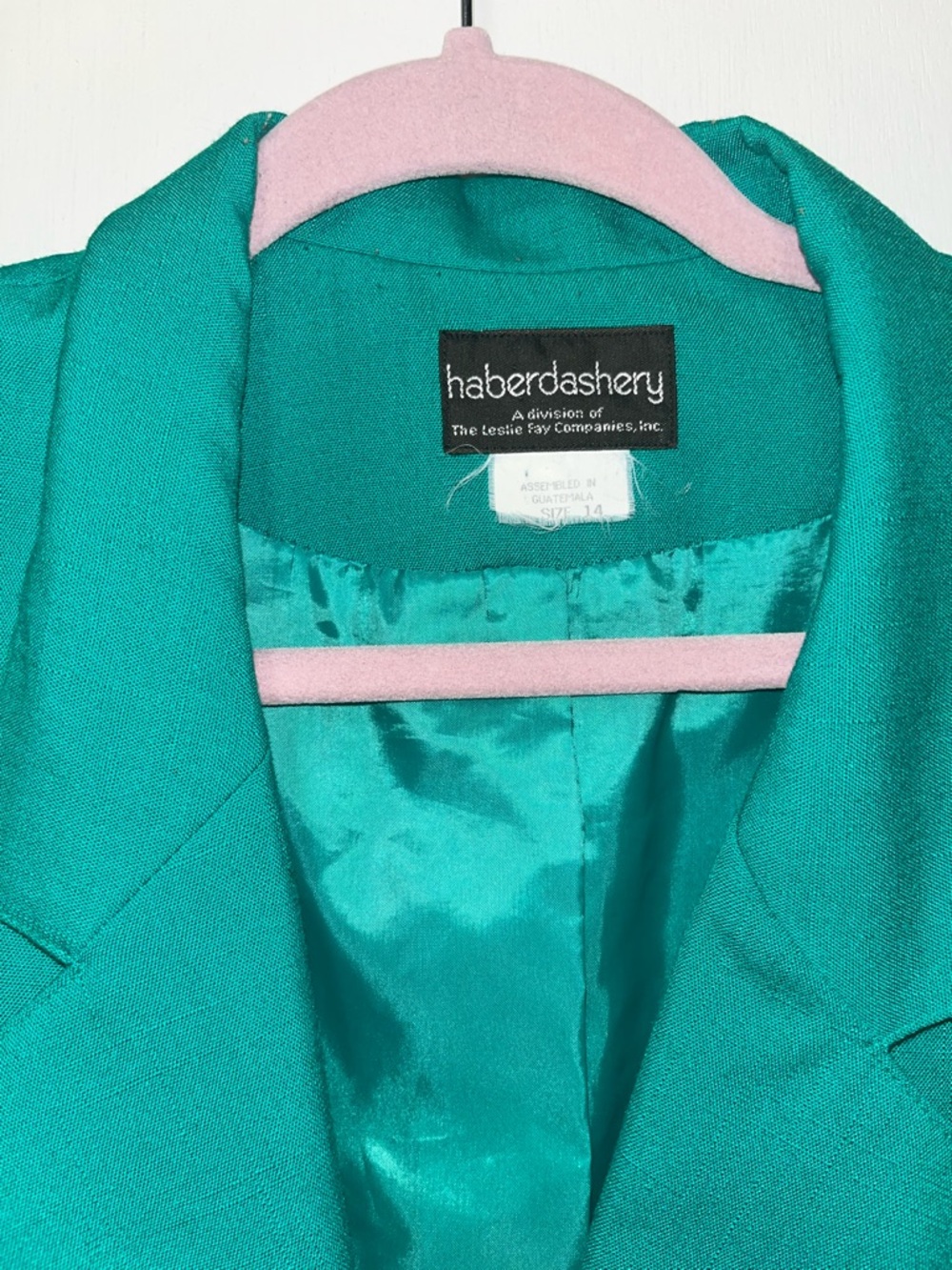 Vintage Kelly Green Tailored Blazer Jacket Women’s Size 14 Workwear - Picture 2 of 3